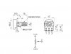 Potencjometr gitarowy 500k/A center click Partsland